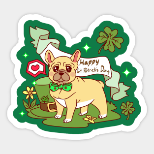 St. Patrick's Day French Bulldog Sticker